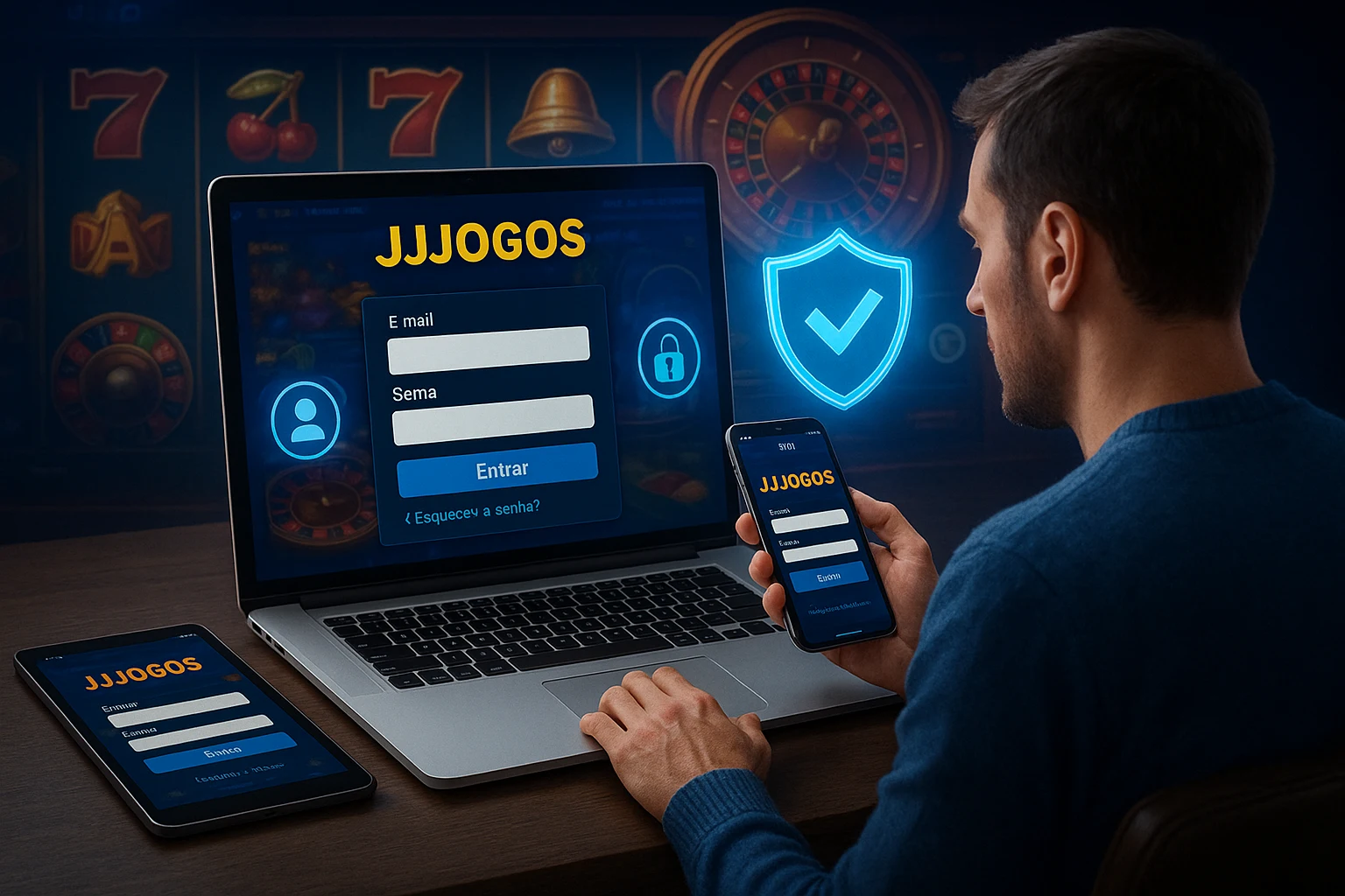 Criar uma nova Conta no plataforma JJJJOGOS